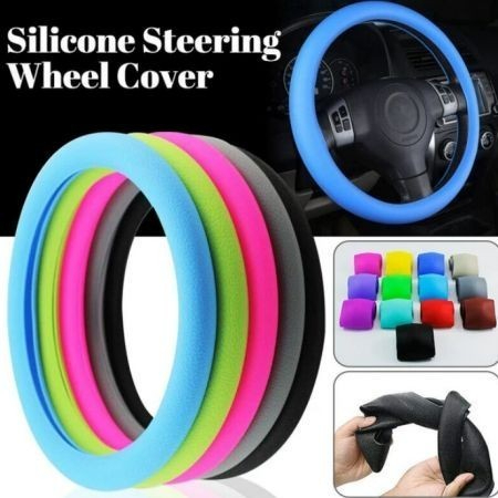 Sarung Setir Mobil Cover Stir Mobil Universal Bahan Karet Silicon elastis 30-40cm 38cm 40cm silicone steering wheel cover