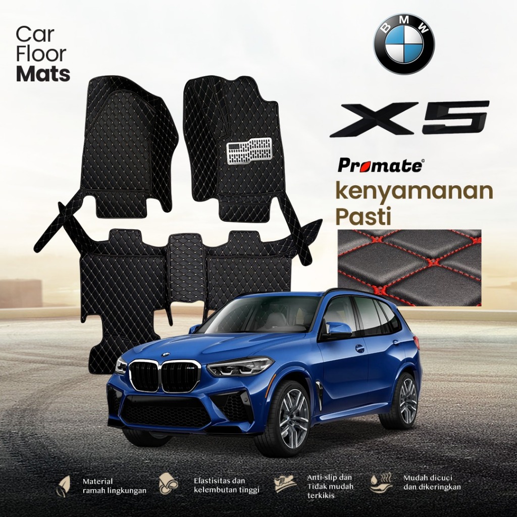 Karpet 7D Promate Premium Car Mats Mobil BMW X5 2013 Fullset Bagasi / Karpet BMW X5 2013