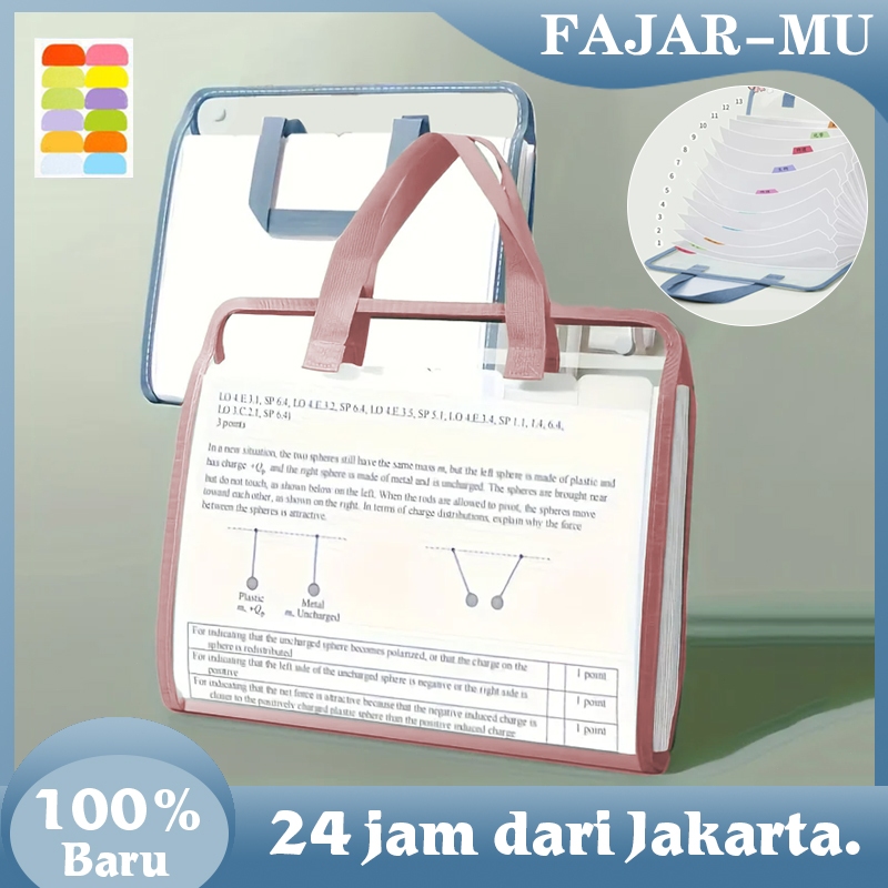 

Tas Tote Bag 13 Lapisan File Penyimpanan / Tempat File Dokumen Plastik