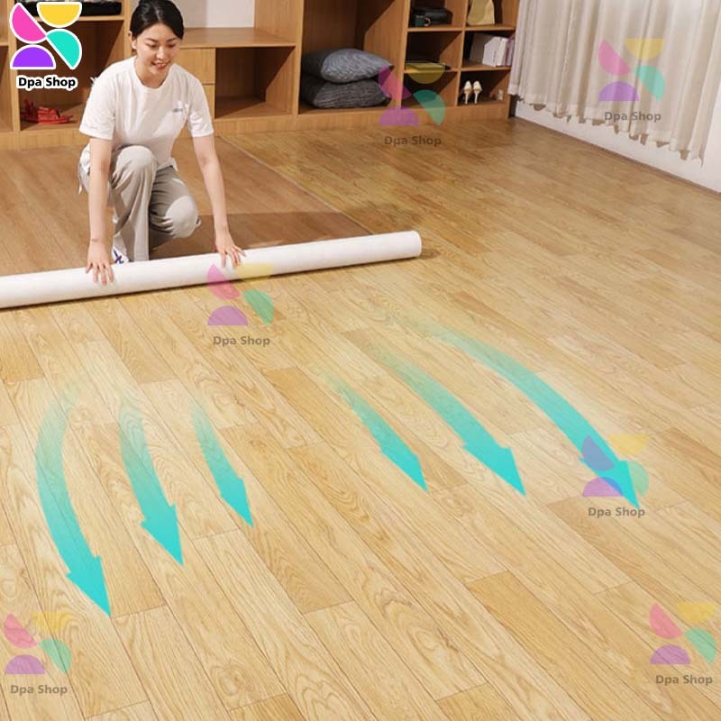 RB Karpet Lantai Vinyl Meteran Roll 3 Meter X 60 Cm Motif Kayu Bertekstur Emboss Dekorasi Lantai
