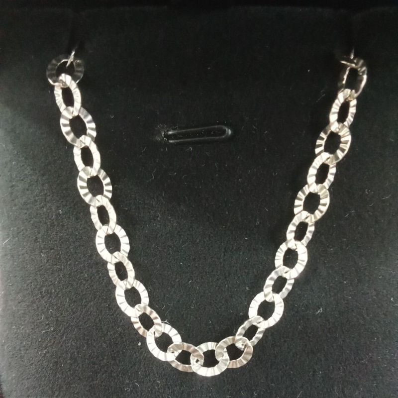 Gelang rantai nori ukir silver 925