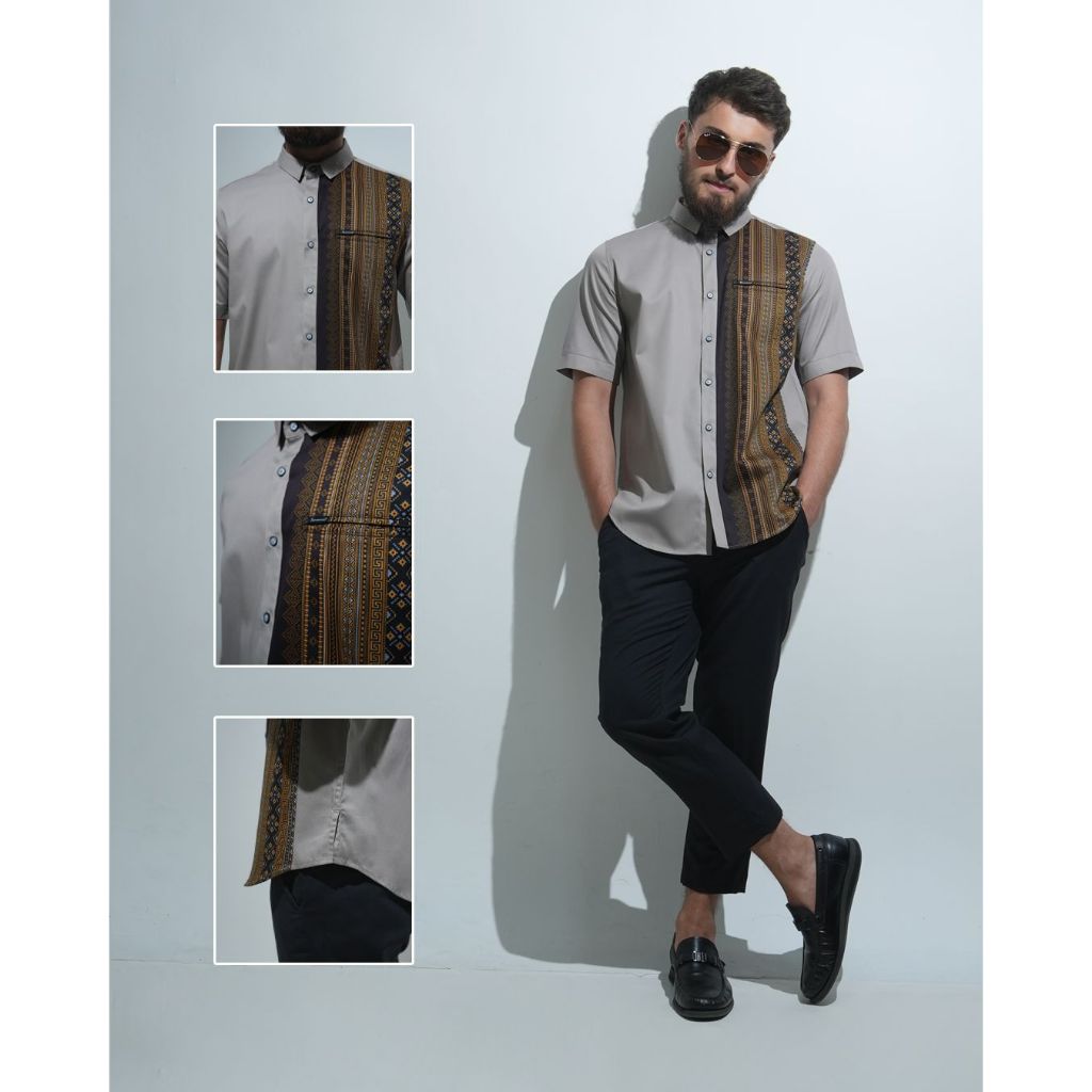 SAMASE R-107P Original Kemko Heritage - Kemeja Koko Batik Pria