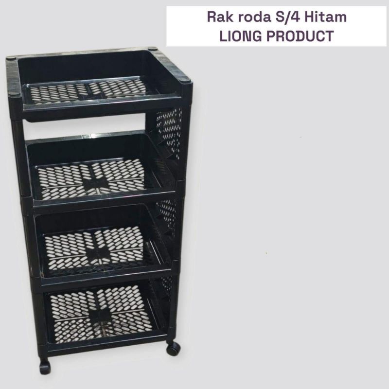 Rak Roda Susun 4 Liong Rak Serbaguna Besar Susun 4 Rak Buku Susun 4 Roda