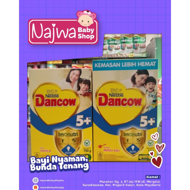

Nestle Dancow 5+ madu, vanila kemasan 750g, 1kg susu pertumbuhan imonutri