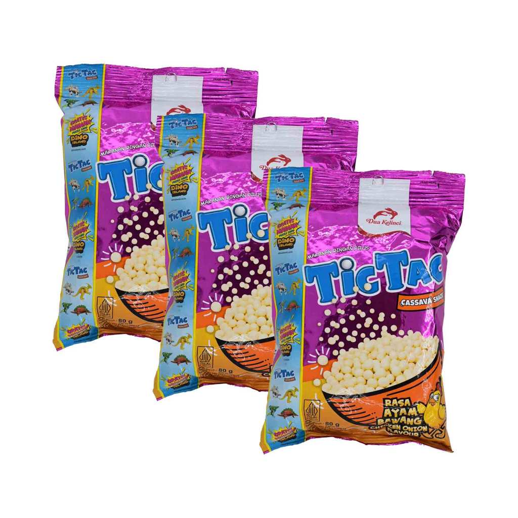 

3pcs Duakelinci Tic Tac Ayam Bawang 80G