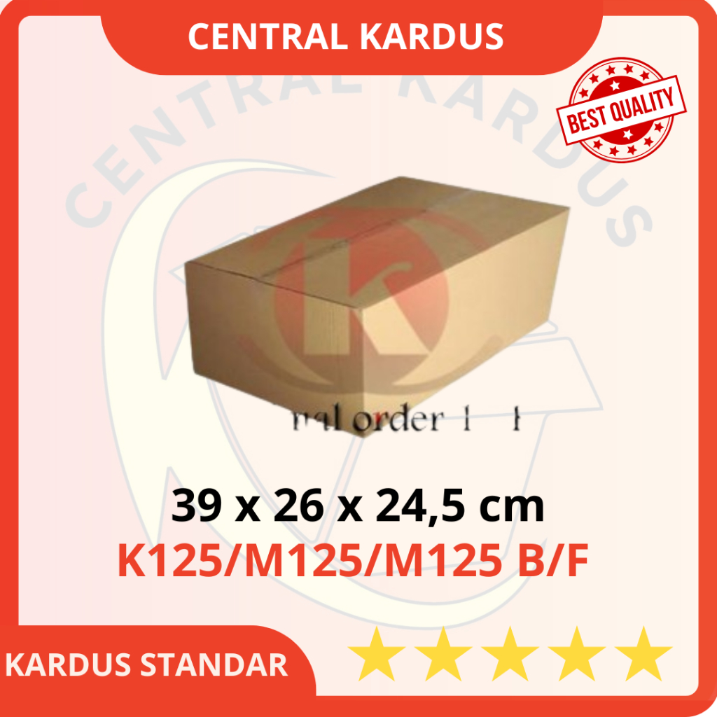 

(ISI1 PCS) kardus packing standar polos uk. 39x26x24,5cm-centralkardus