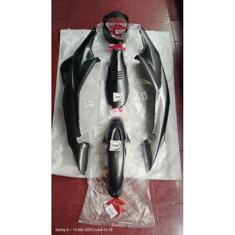 BODY SET SUZUKI SATRIA FU 150 2004-2012 CKD BARONG ABU-ABU ORIGINAL SGP
