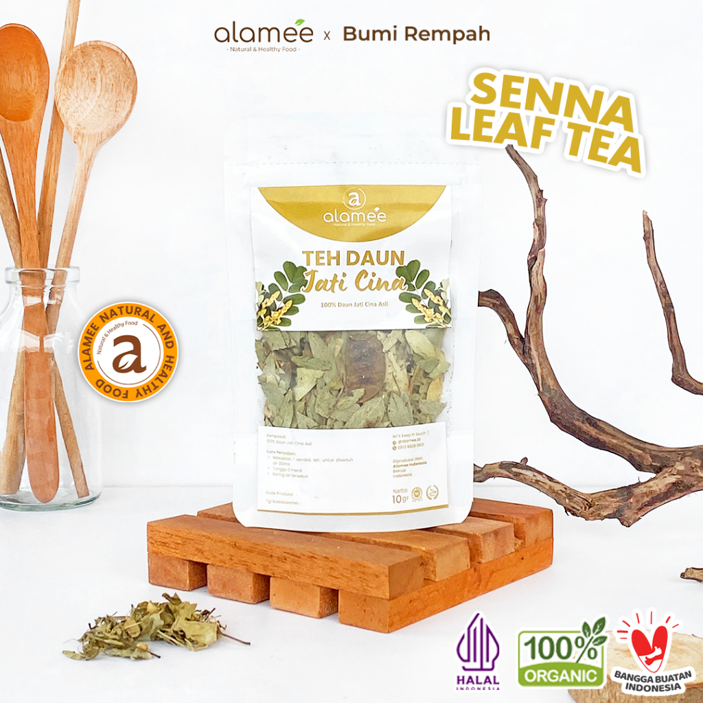 

ALAMEE Teh Daun Jati Cina Senna Leaf Tea Teh Herbal Alami Organik Organic Siap Seduh Minum 10gr