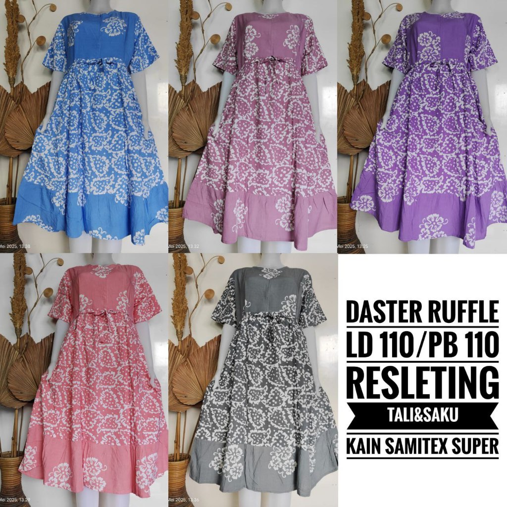 DASTER RUFFLE BEST SELLER  #Bumil #Busui #BatikModern #Terbaru #Viral #Adem #Jumbo #Bajutidur #BajuS