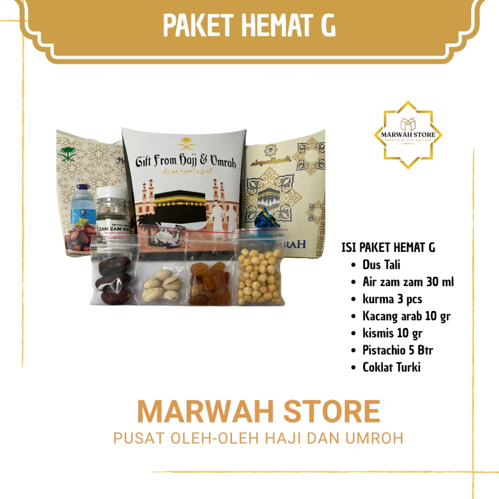 

Oleh-oleh Haji dan Umroh Paket Hemat G Lengkap Air Zamzam