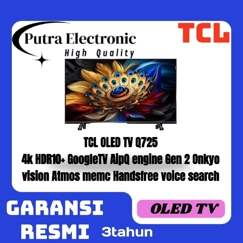 TCL 43Q725 4k QLED Google TV 43inch seri sebelum 43 C61B 43Q6