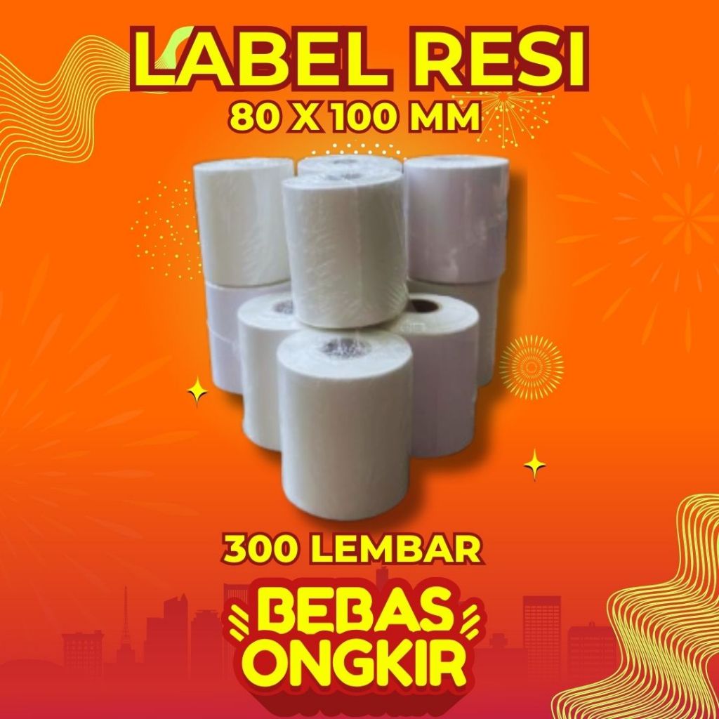 

Label Stiker Thermal 80x100mm – 300pcs | Waterproof | Cocok untuk Resi & Barcode OLShop Resi Shopee | Anti Air & Minyak | Tanpa Tinta | Kompatibel Semua Printer Thermal