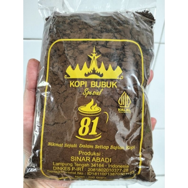 

Kopi Lampung Special | Kopi Bubuk Cap 81 Produksi Lampung 200gr | Kopi Bubuk | Kopi Lampung | Kopi Robusta