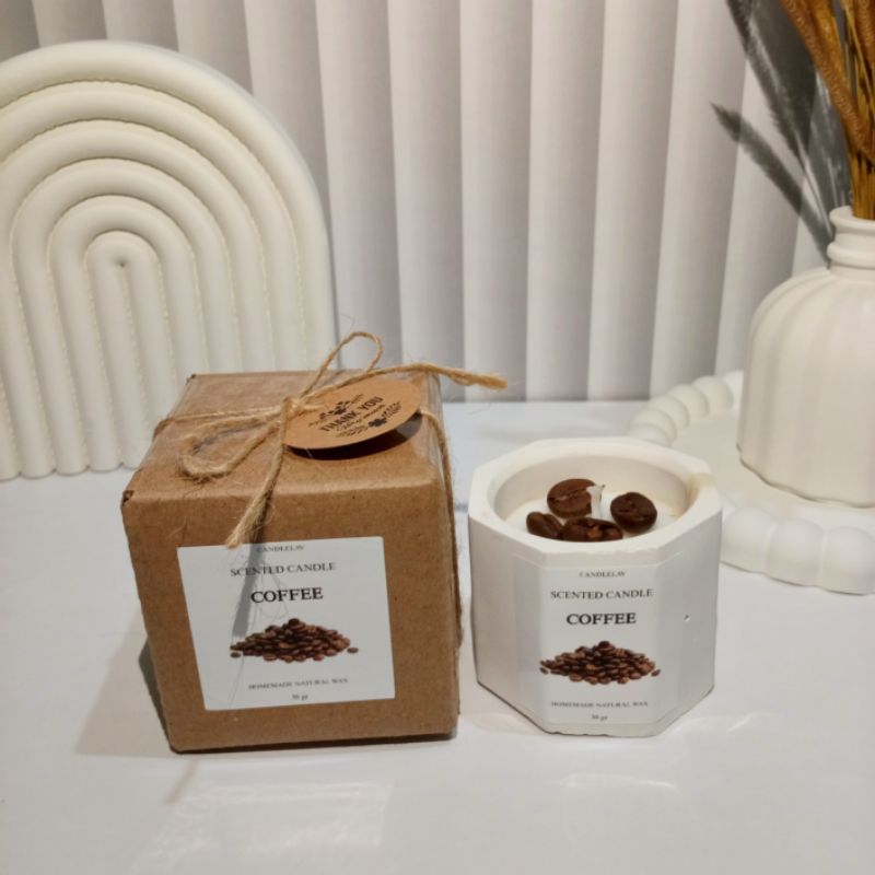 Coffee Scented Candle, Lilin Aromaterapi Kopi