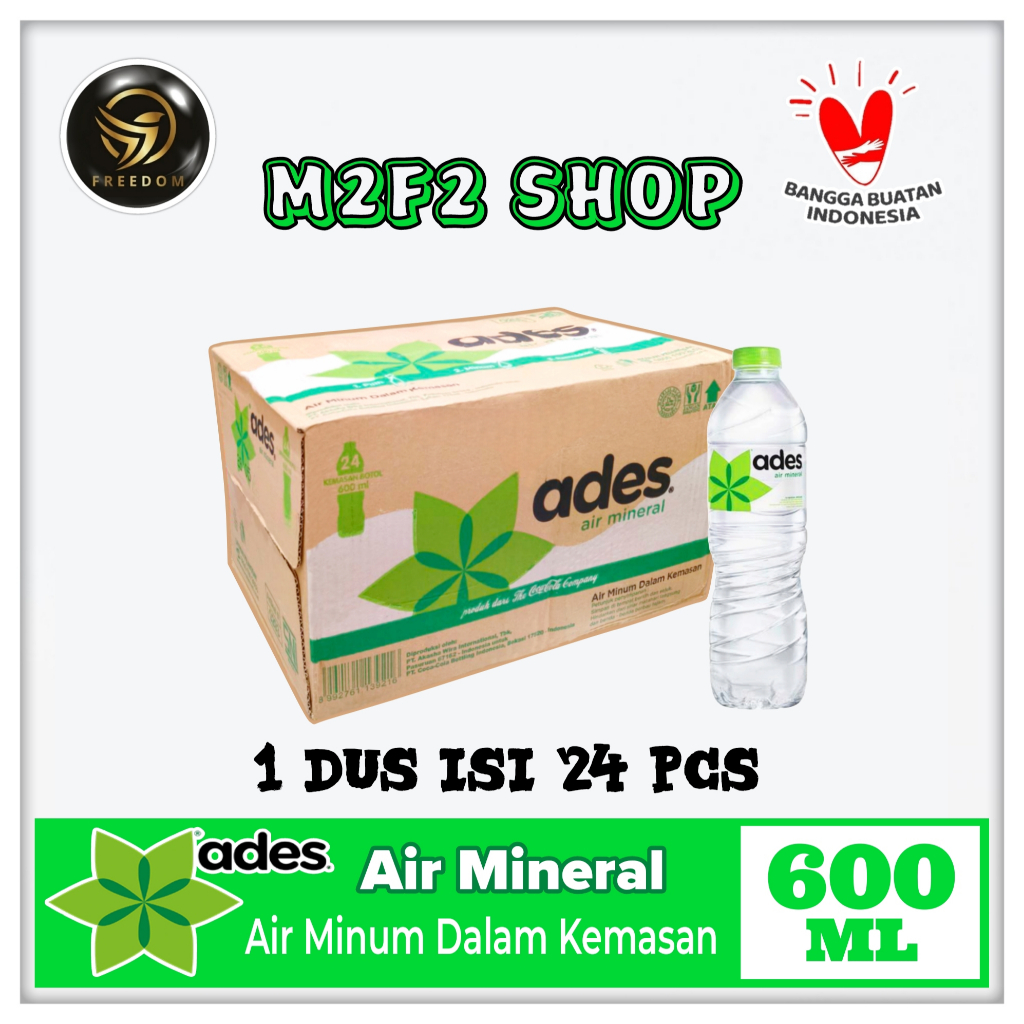 

Air Mineral Ades Botol Tanggung Pet - 600 ml (Kemasan Karton)