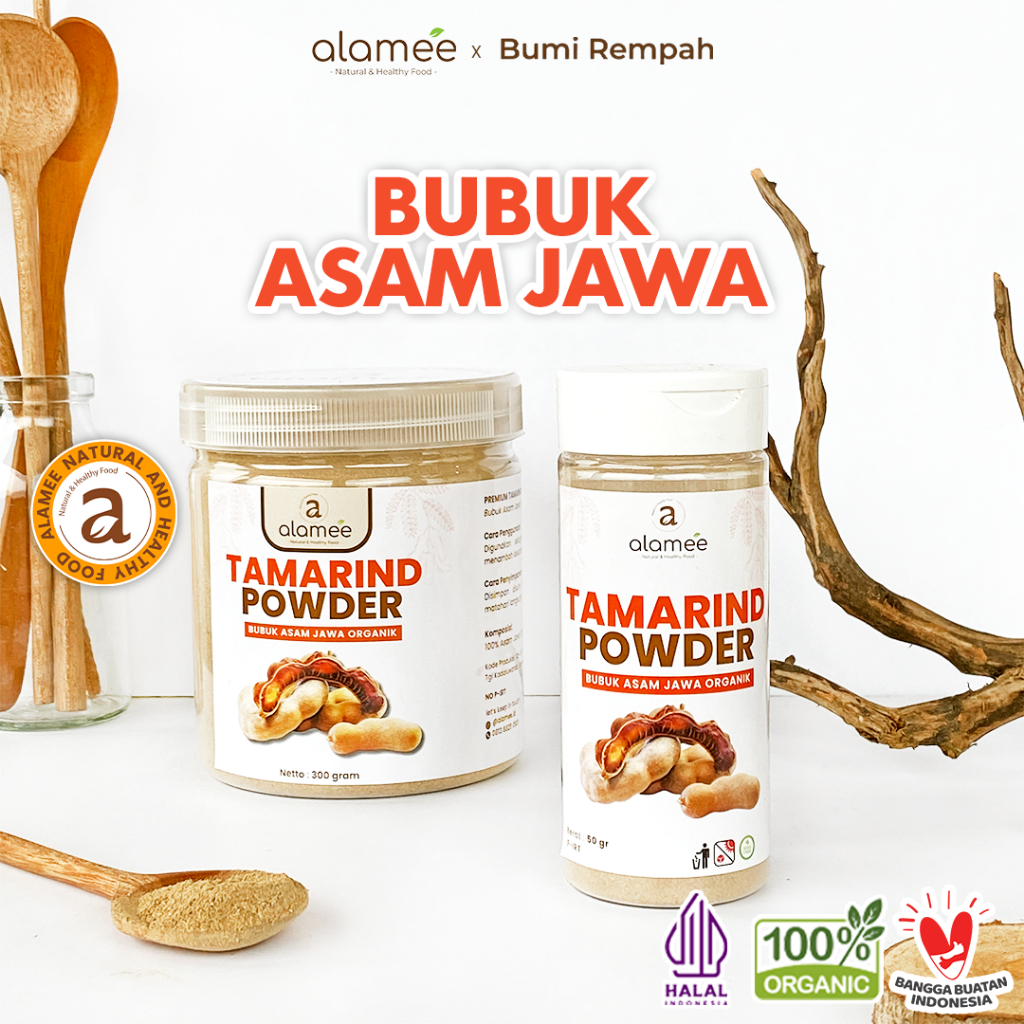 

ALAMEE Bubuk Asam Jawa Tamarind Seasoning Poweder Murni Tanpa Campuran Bumbu Masakan Dapur 300gr