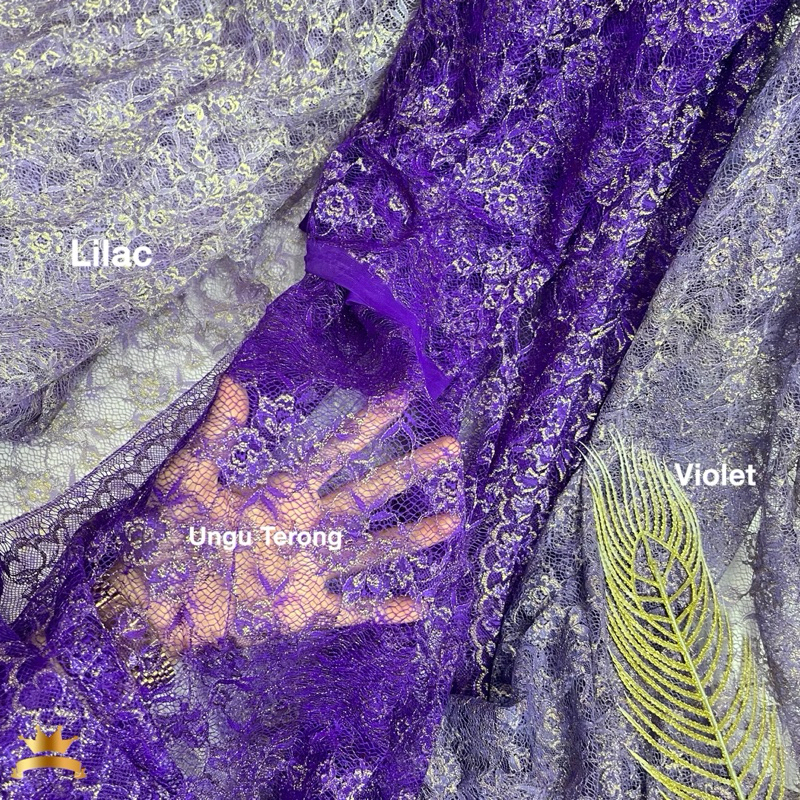 Brokat Lace Semi Prancis Kain Kebaya 'Harga Per Panel' Premium Mewah