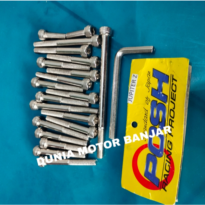 1 Set Baut Blok Mesin Kupiter Z / Baut Blok Mesin Kanan Kiri Yamaha Jupiter Z