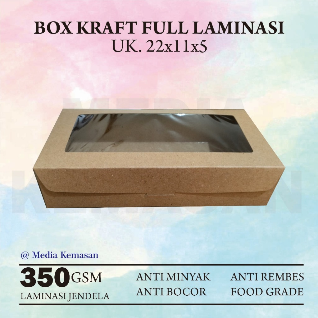 DUS KUE 22x11x5 Dus Kue Bolu Dus Brownies Dus box Kue/Kraft/Brownies/Donat