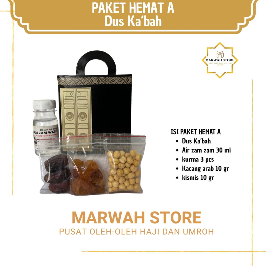 

Oleh-oleh Haji dan Umroh Paket Hemat A Dus Ka'bah Lengkap Air Zamzam