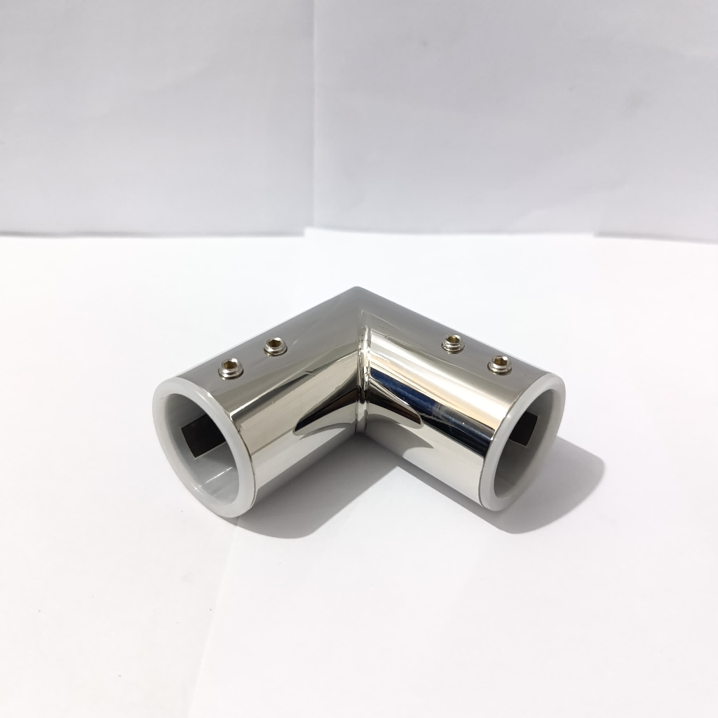 Konektor Pipa Shower Ocius L / Konektor Shower Sambungan Pipa 1'' Inch Sudut Corner 90° Stainless St