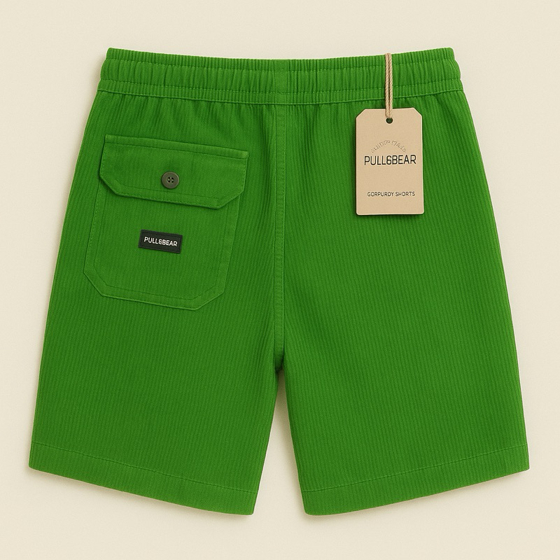 Celana Pendek Corduroy Pria Pull&Bear