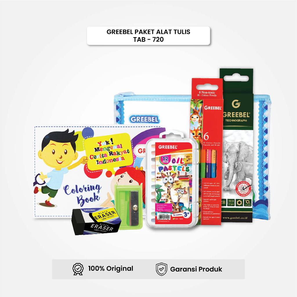 

Paket Alat Tulis Mewarnai Stationary Set Kado Anak / GREEBEL Tab 720