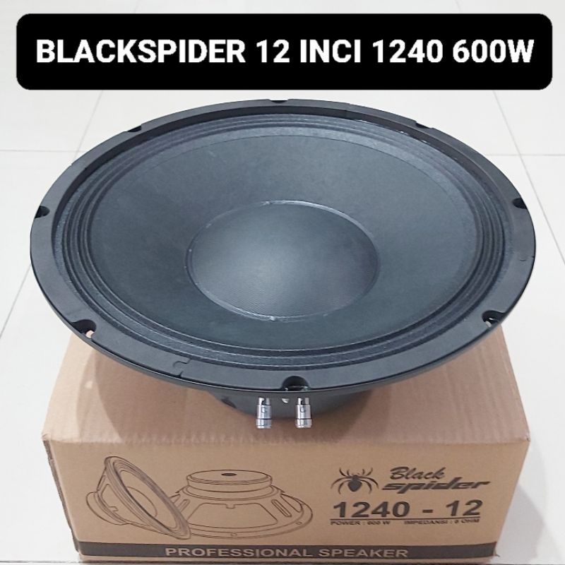 BLACKSPIDER Speaker 12 Inci 1240 600 Watt Black Spider