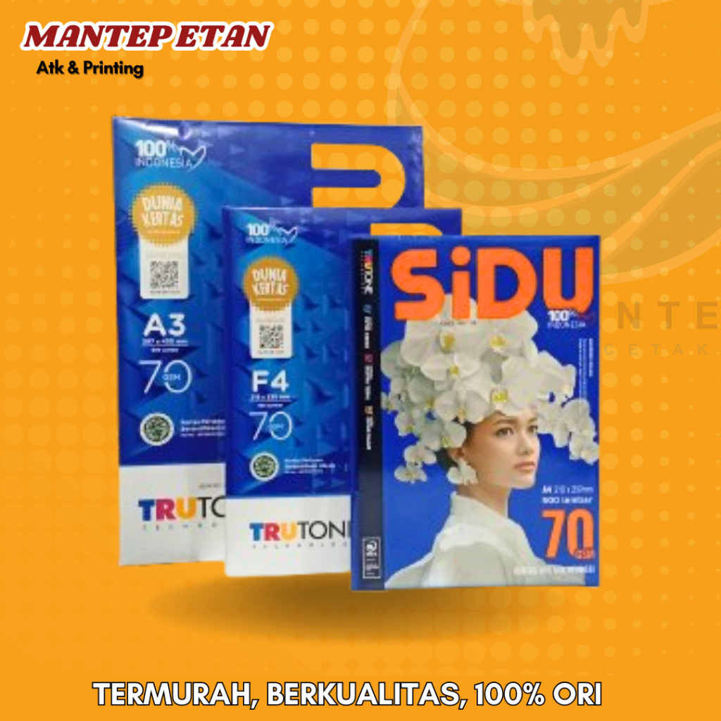 

KERTAS HVS SIDU WARNA PUTIH A4 A3 F4