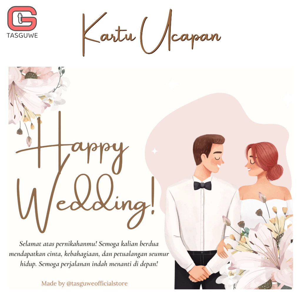 TGW ID Wedding Card Kartu Ucapan Pernikahan Kartu Souvenir