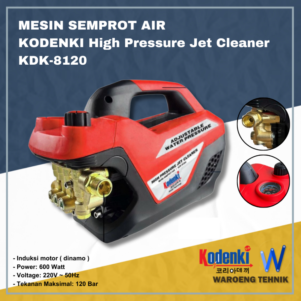 Semprotan Pembersih Cuci Kendaraan / AC KODENKI Jet cleaner 650 watt KDK-8120V