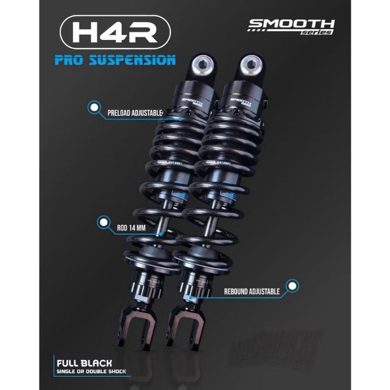Shockbreaker H4R Smooth Shock 305MM 330MM 340MM Shock Aerox Nmax Beat Vario Mio Genio Stylo Genio
