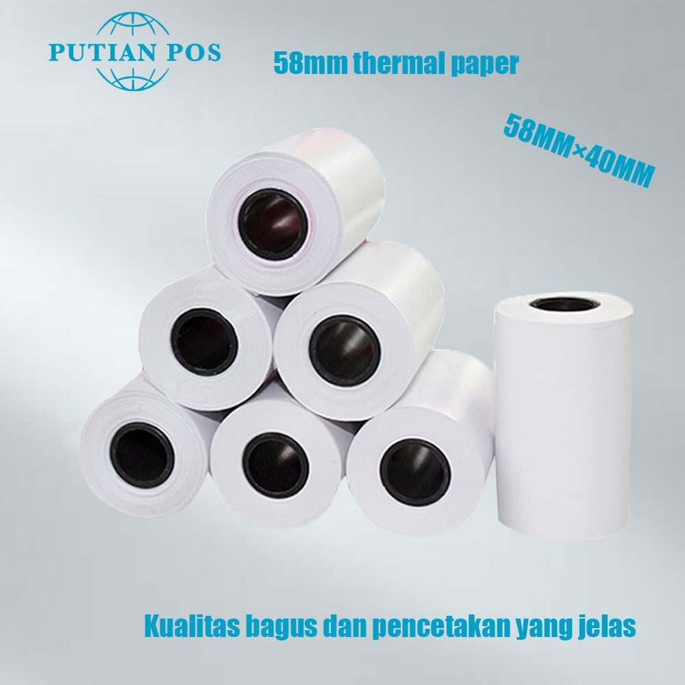

Thermal paper roll 57×40 PUTIAN POS printer special paper roll 10 rolls/20 rolls/30 rolls/40 rolls