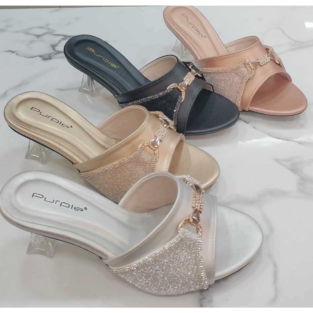 Purple VO 415 Sandal Pesta hak wanita  36-40