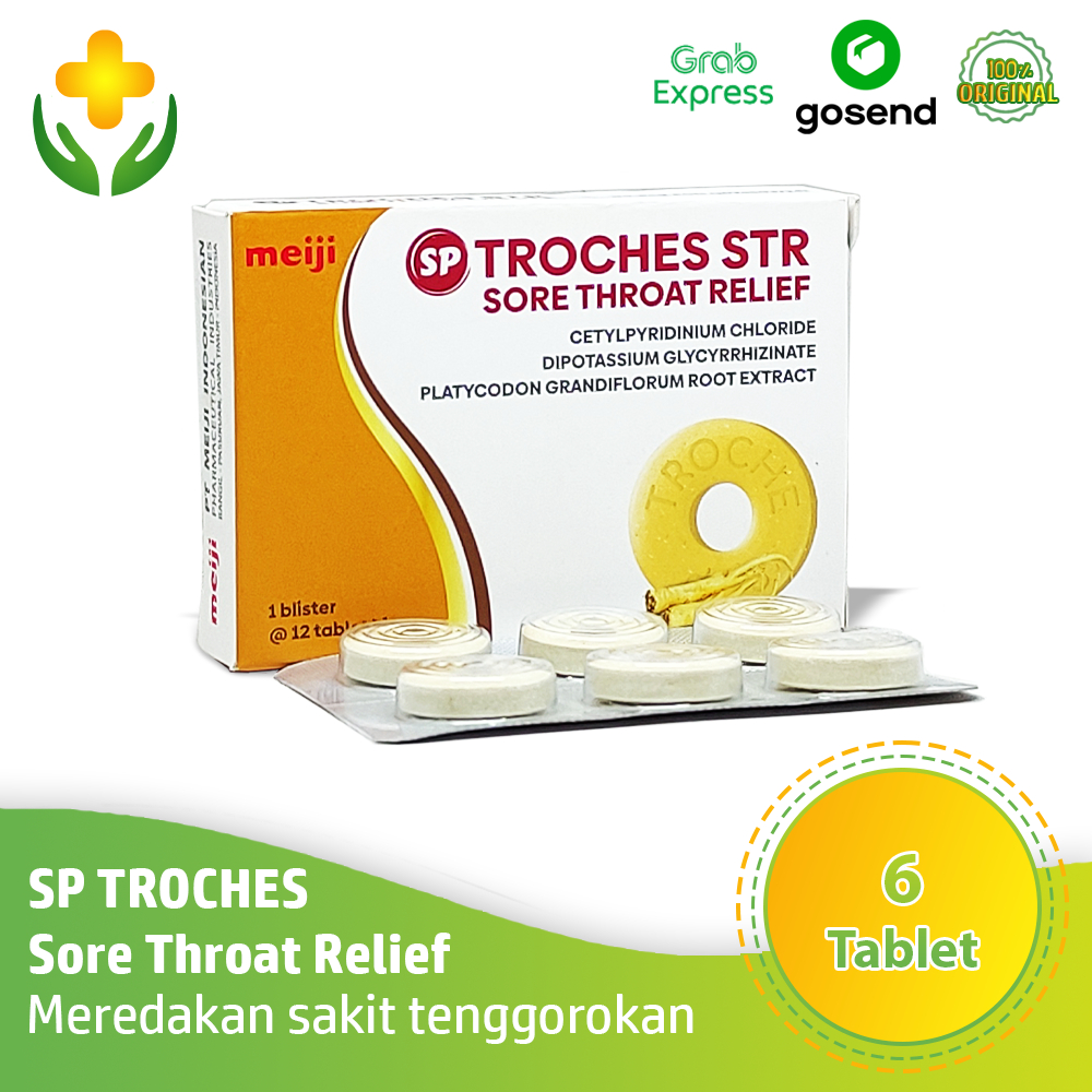 SP Troches Meiji Sore Throat Relief Rasa Jahe - Obat Sakit Tenggorokan