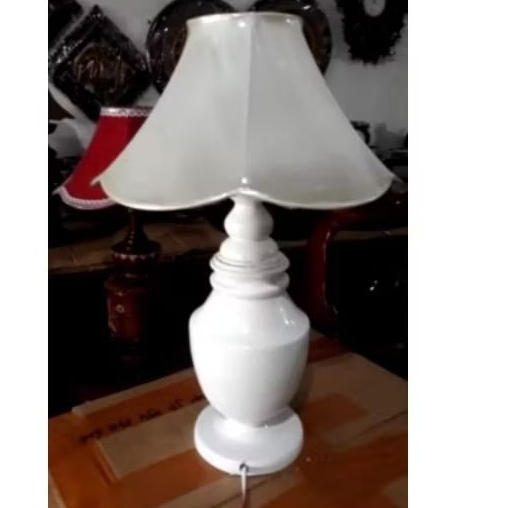 Lampu meja lampu tidur kayu jati shabby