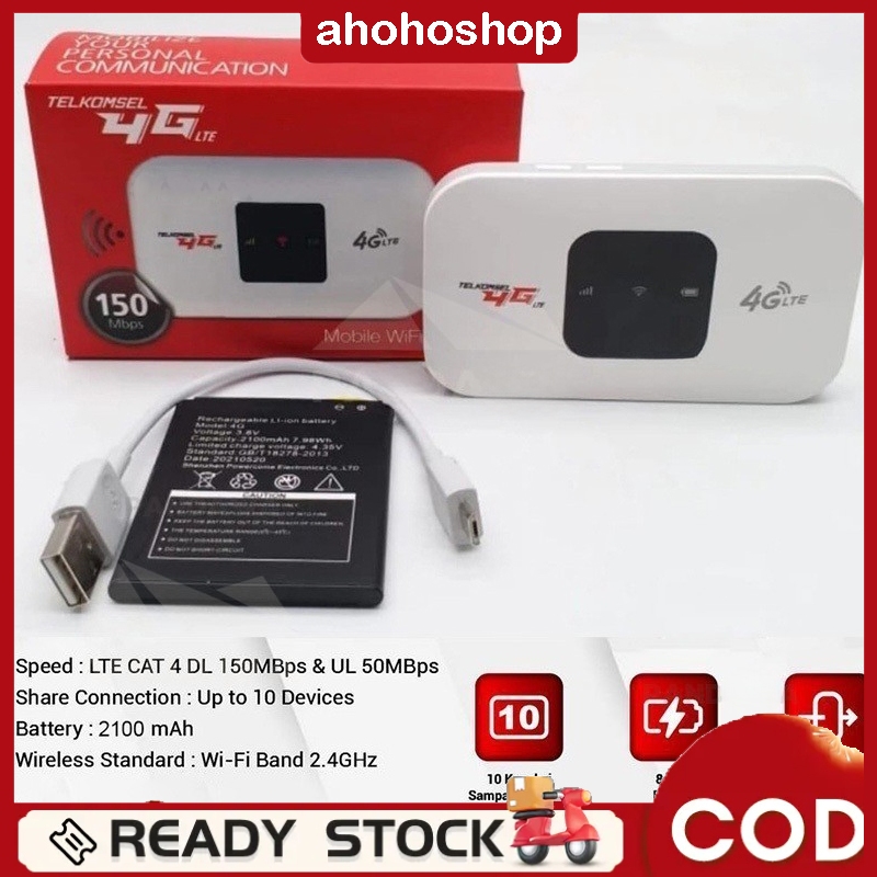 MIFI MODEM WIFI 4G UNLOCK OPERATOR Perdana Telkomsel By.u/ 150 Mbps 4G Portable Mobile WiFi USB Mobi