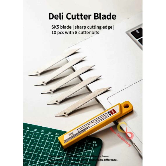

Deli isi cutter 30 derajat isi ulang cuter runcing Refill Cutter Blade 30 Degree isi silet - E2015