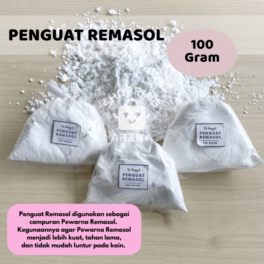 Penguat Remasol 100gr 100 Gram Pewarna Tekstil Batik Tie Dye Penguat Warna Pekat Jumputan Celup Mewa