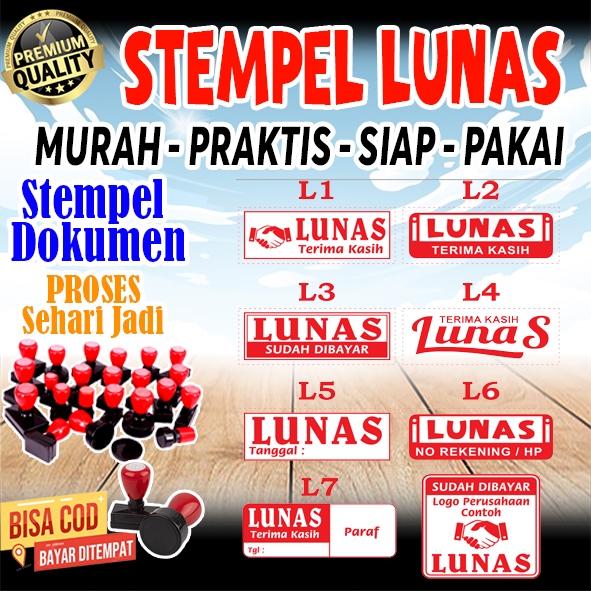 

Stempel Lunas Otomatis Tinggal Cap Dan bisa request sesuai yang di butu kan