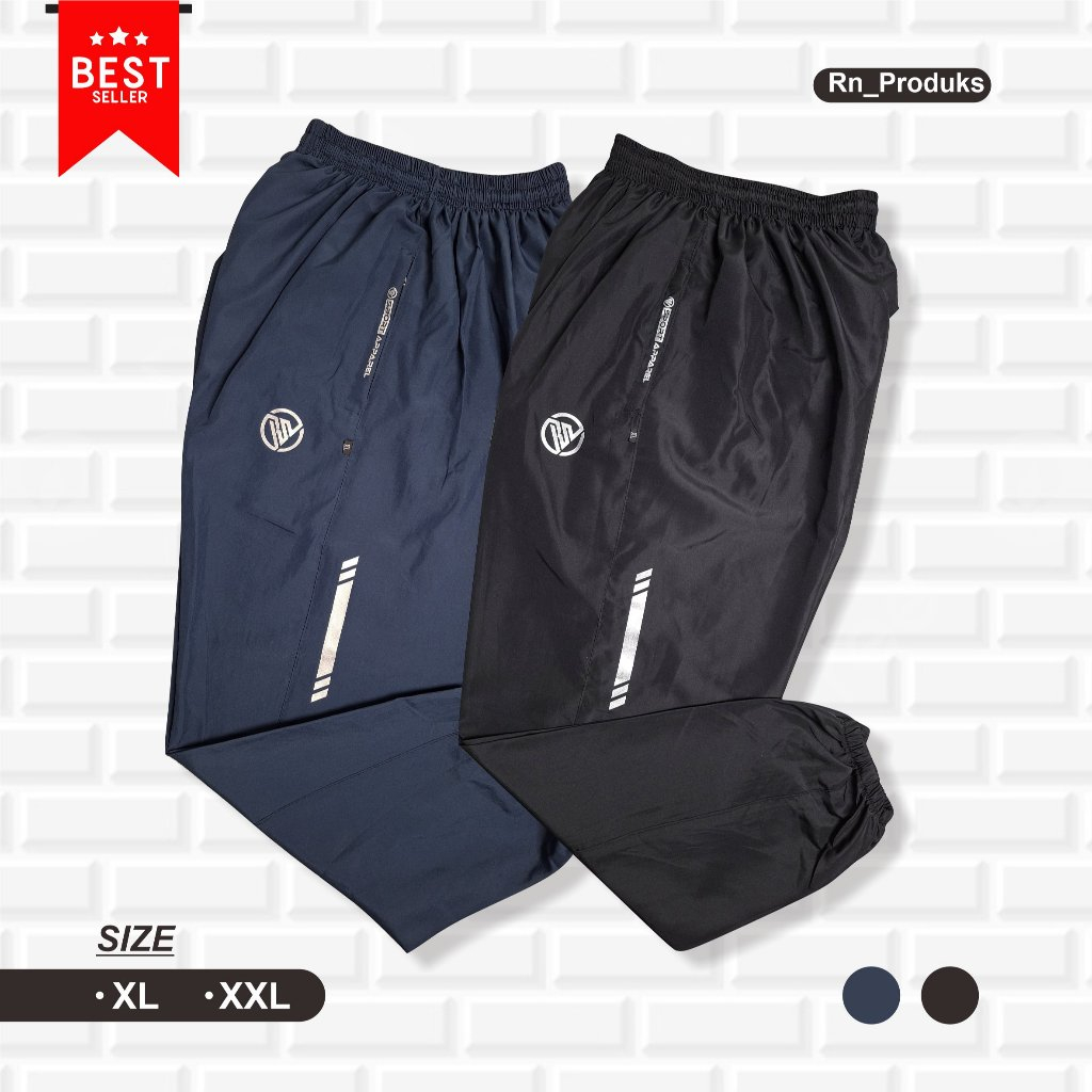 Original Celana Training Joger Pria Parasut Panjang Dewasa Unisex Saku Resleting Bahan Despo