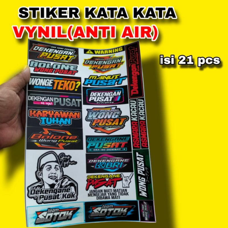 

21pcs STIKER KATA KATA BAHAN ANTI AIR