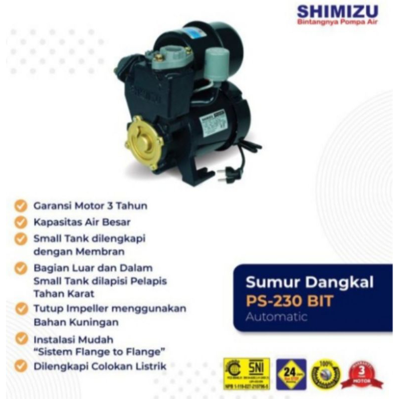 Shimizu Pompa Air Otomatis PS 230 BIT / Shimizu PS 230 BIT