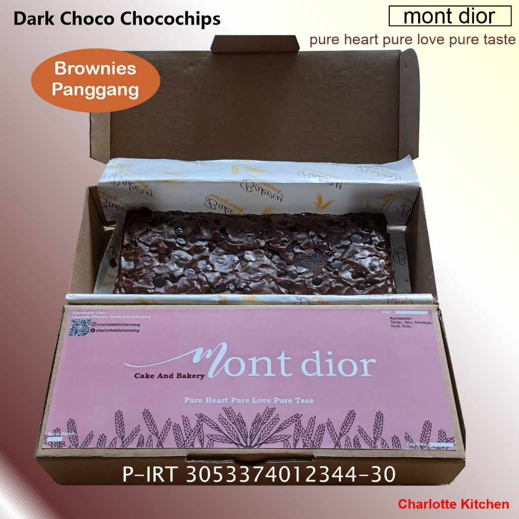 

mont dior Brownies Panggang Dark Choco Premium Taste 1box