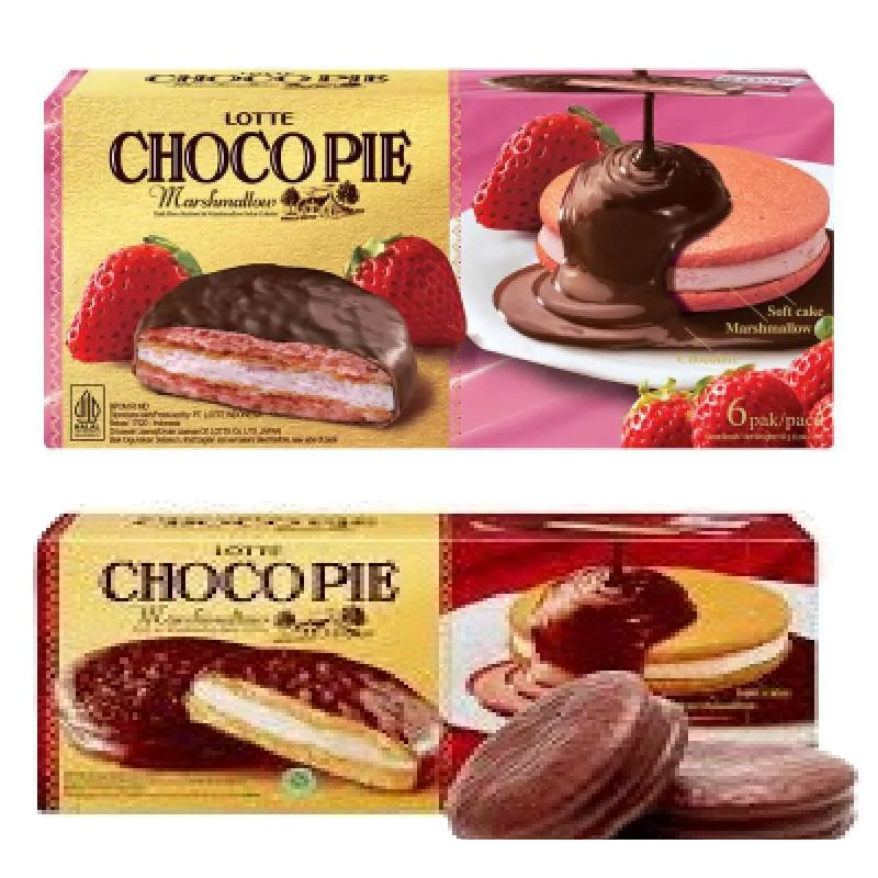 

LOTTE CHOCOPIE CHOCO PIE STRAWBERRY MARSHMALLOW 6 PACK 156gr