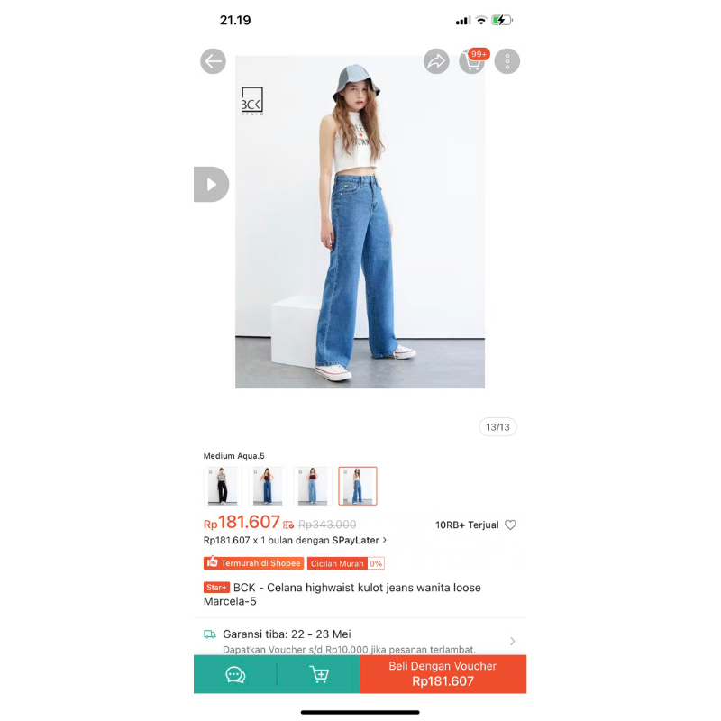 Preloved jeans bck denim darkblue