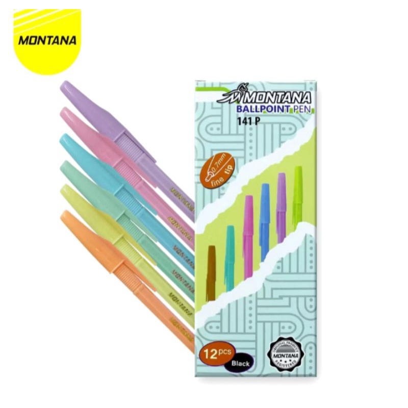 

( Satuan) Pulpen Warna Pastel Tinta Hitam 0.7 mm