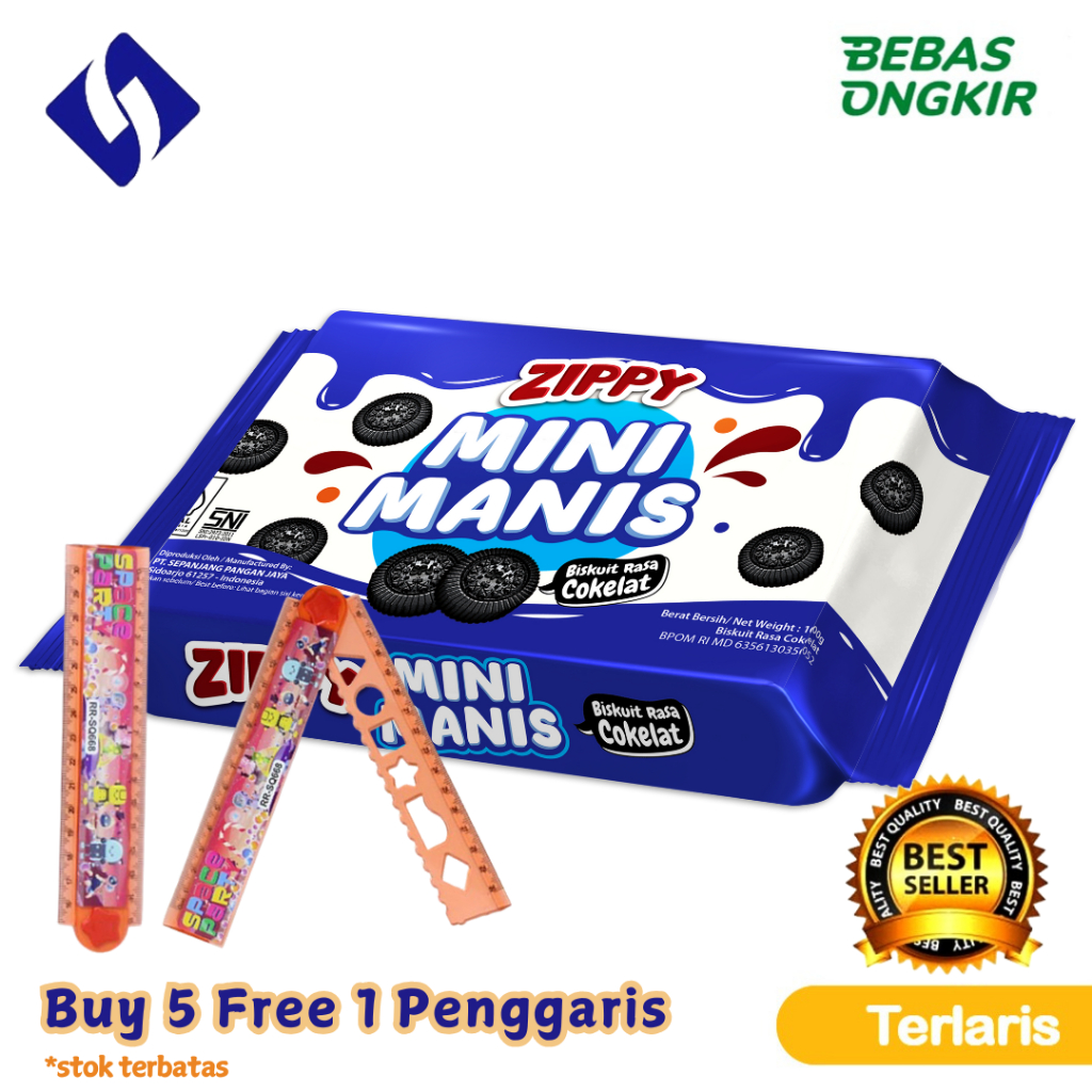 

Family pack Zippy Biskuit Minimanis Rasa Cokelat 100 Gr