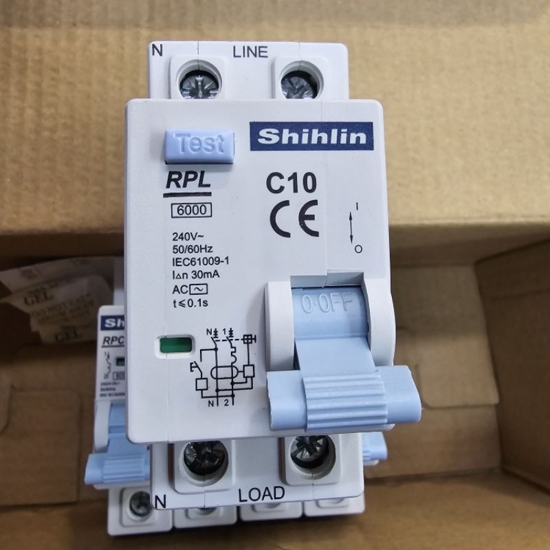 RCBO 30MA RPL ELCB+MCB 1P+N 6A 10A 16A 20A 25A 6KA SHIHLIN ELECTRIC