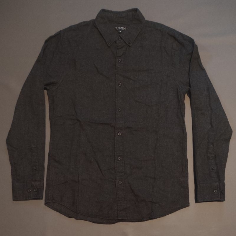 kemeja topten flanel black